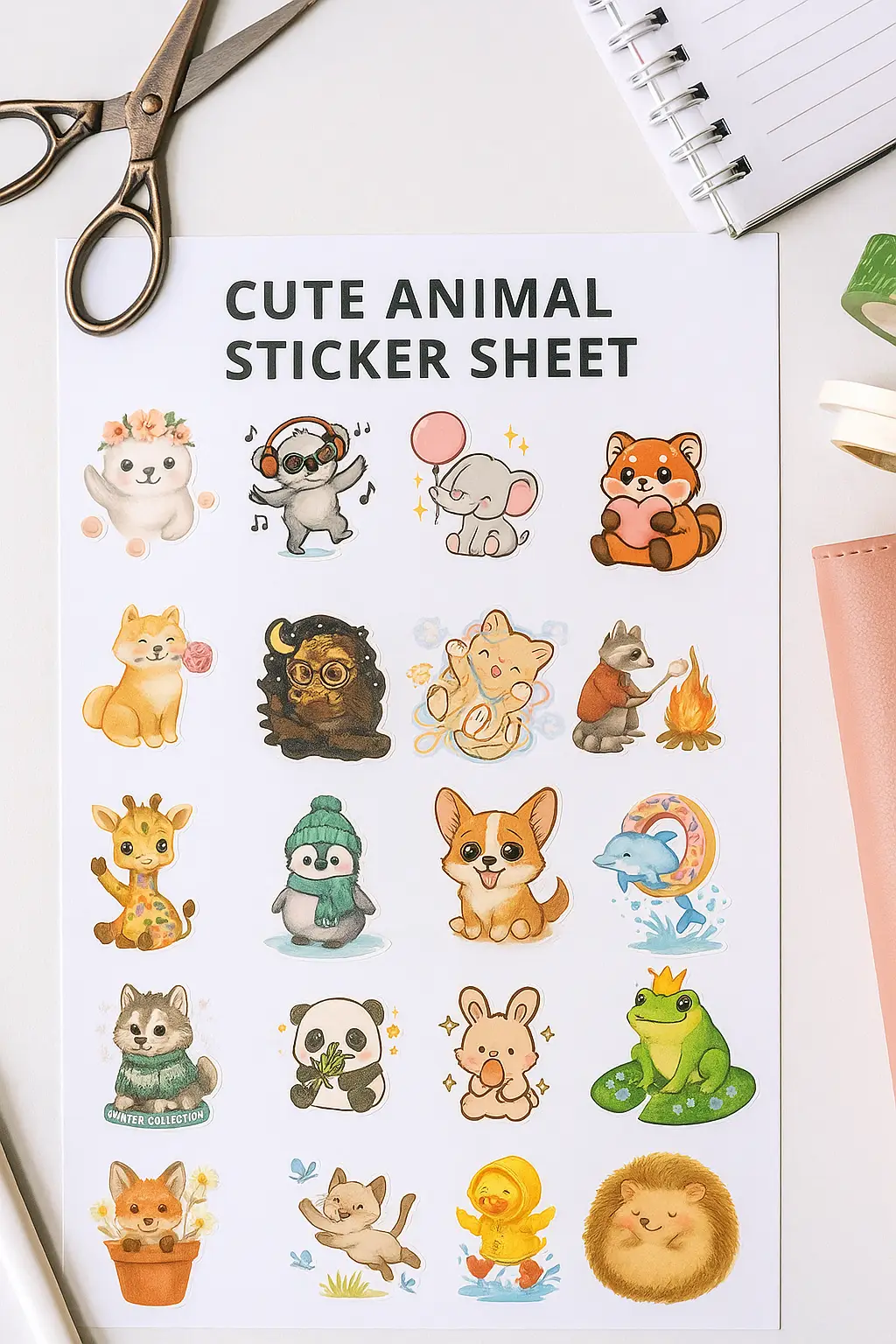 Cute Animal Sticker