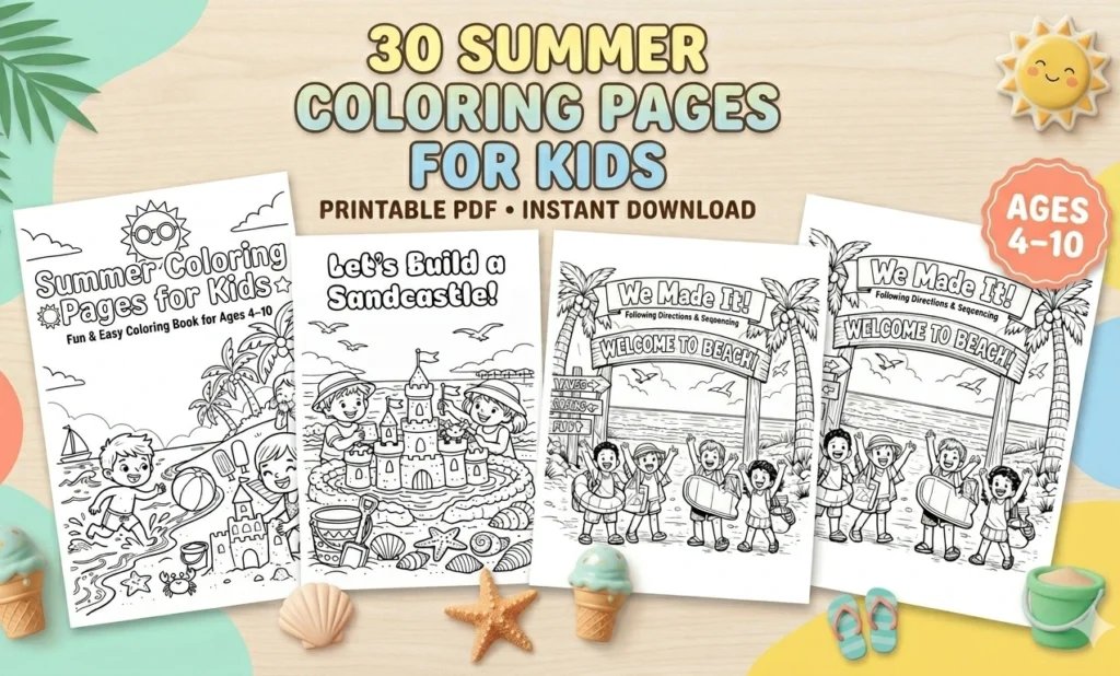 summer coloring pages